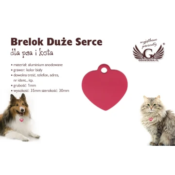 Dog and Cat Keyring - BIG HEART - BDZ011