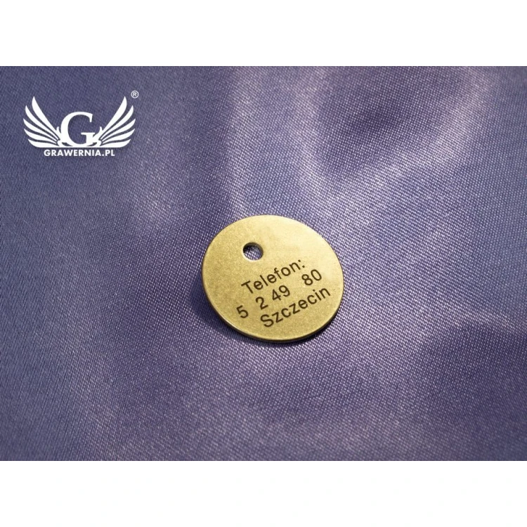 Dog and Cat Keyring - CIRCLE - DOUBLE-SIDED ENGRAVED METAL - BDZ002