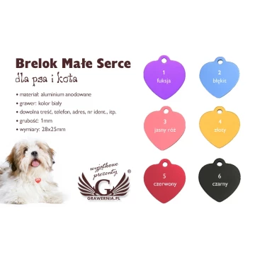 Dog and Cat Keyring - SMALL HEART - BDZ007