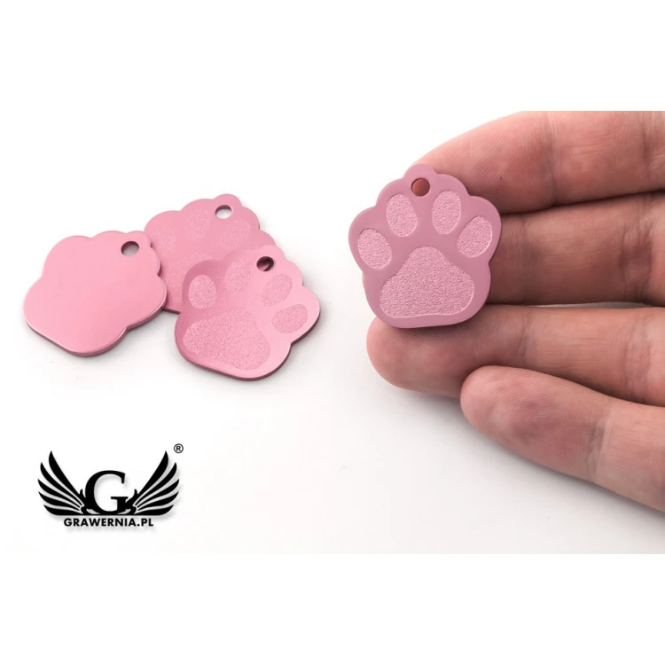 Dog and Cat Keyring - PINK SMALL PAW - BDZ006