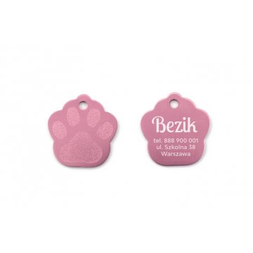 Dog and Cat Keyring - PINK SMALL PAW - BDZ006