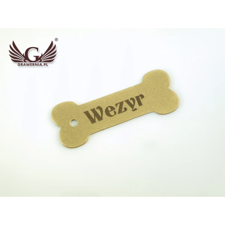 Dog Keyring - CUBE K1 - Double-sided Engraved Metal