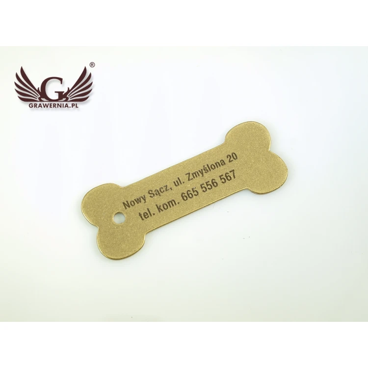 Dog Keyring - CUBE K1 - Double-sided Engraved Metal