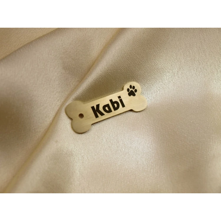 Dog Keyring - CUBE K1 - Double-sided Engraved Metal