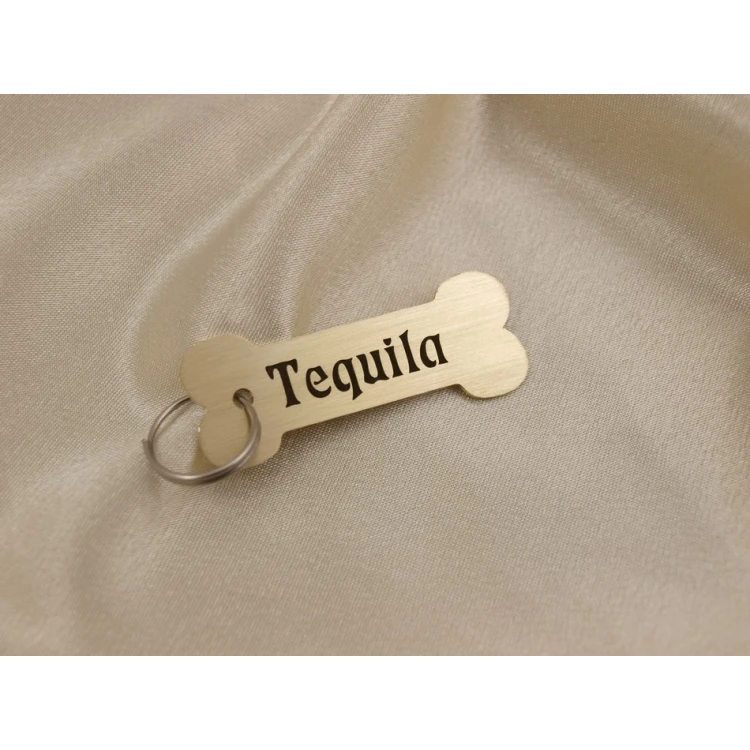 Dog Keyring - CUBE K1 - Double-sided Engraved Metal