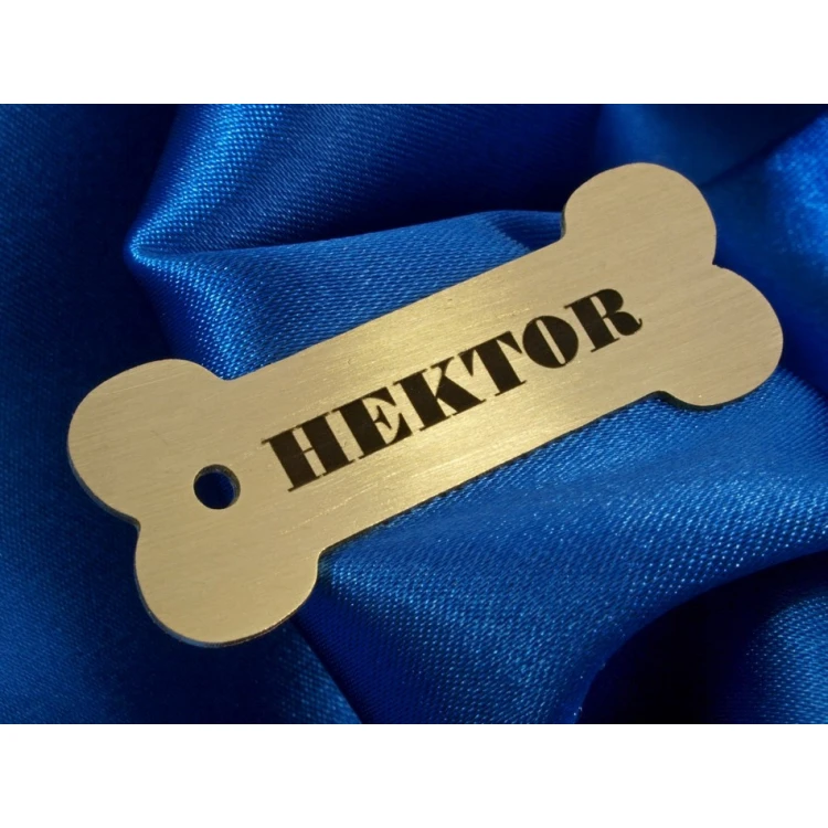 Dog Keyring - CUBE K1 - Double-sided Engraved Metal