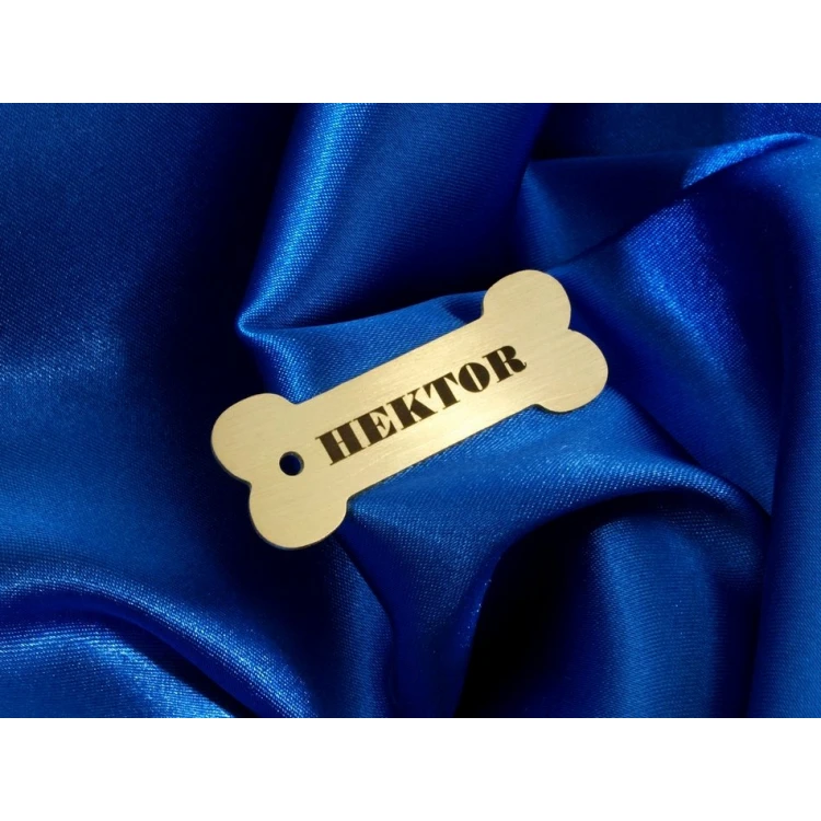 Dog Keyring - CUBE K1 - Double-sided Engraved Metal