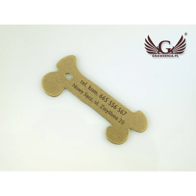 Dog Keyring - CUBE K2 - Double-sided Engraved Metal