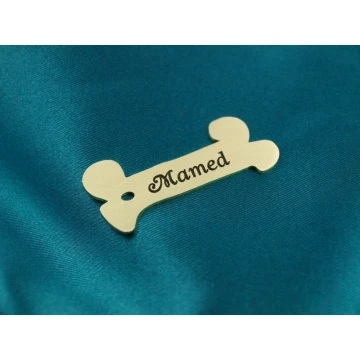 Dog Keyring - CUBE K2 - Double-sided Engraved Metal