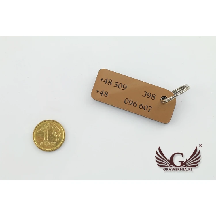 Dog Keyring - GOLDMAT - Double-sided Engraved Laminate - BDZ001