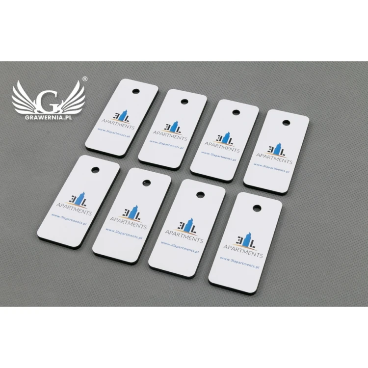 Keychain - TROGIR white with UV print with your custom graphic
