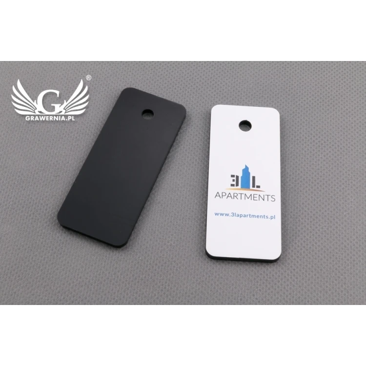Keychain - TROGIR white with UV print with your custom graphic