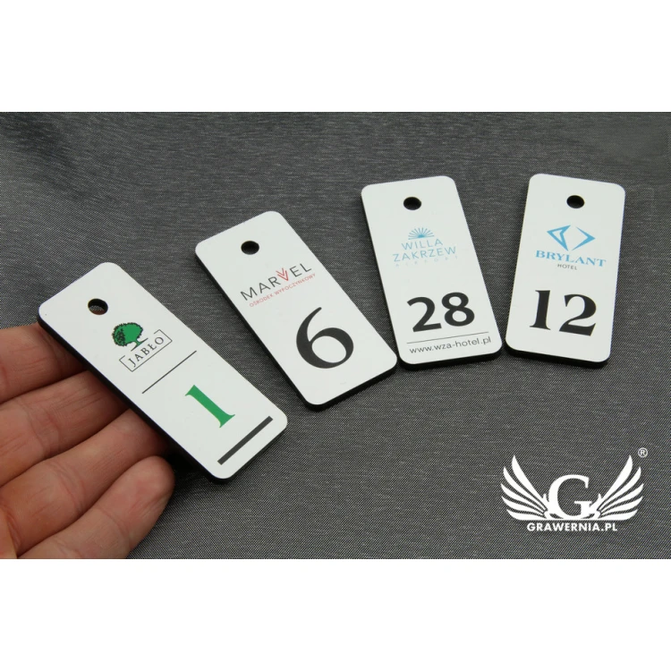 Keychain - TROGIR white with UV print with your custom graphic