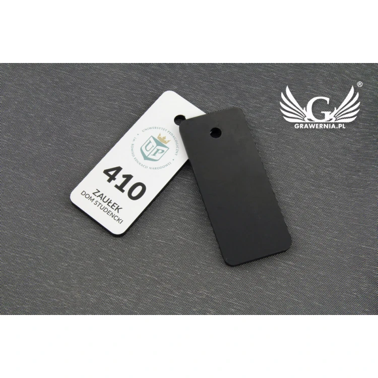 Keychain - TROGIR white with UV print with your custom graphic