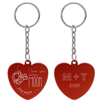 Heart-shaped key ring - Valentine's Day gift - size 40x40 mm - BRL041