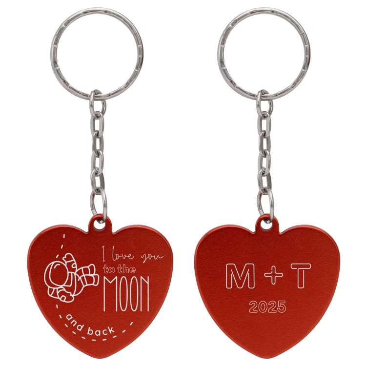 Heart-shaped key ring - Valentine's Day gift - size 40x40 mm - BRL041