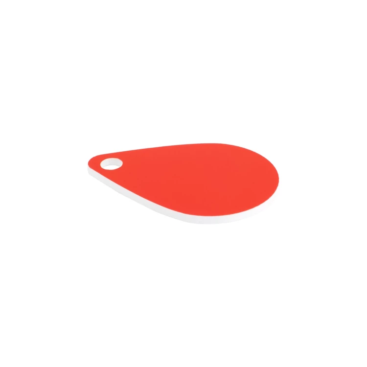 Keychain with Your Blood Type - Red Engraving Laminate - Size 25x36mm - BRL030