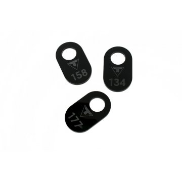 Locker Keychain - Black Acrylic - Size 30x50mm - BA030