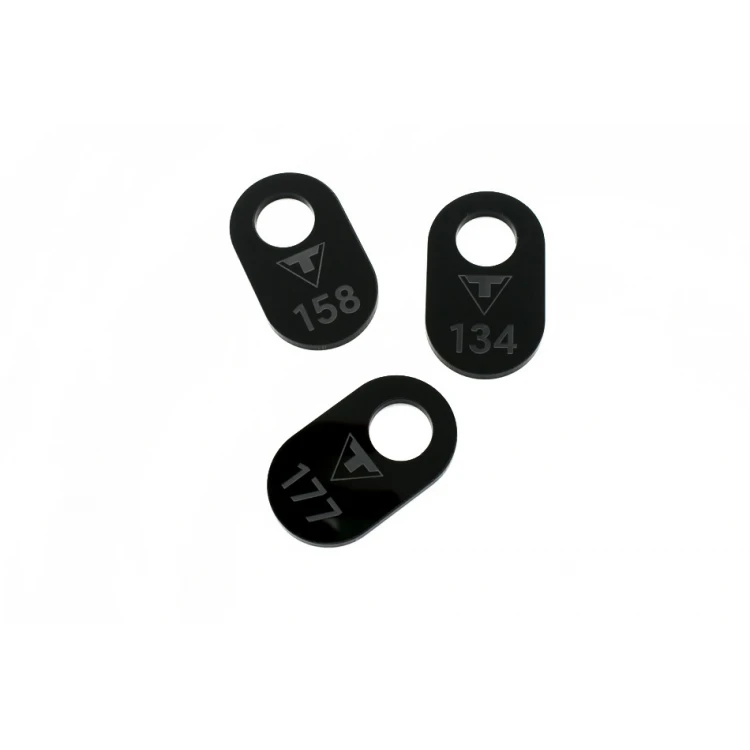 Locker Keychain - Black Acrylic - Size 30x50mm - BA030