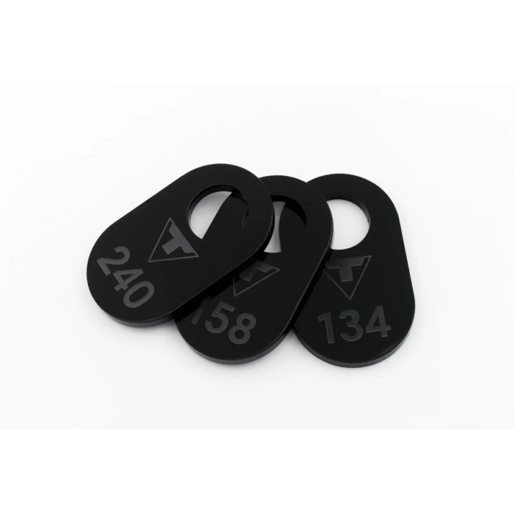 Locker Keychain - Black Acrylic - Size 30x50mm - BA030
