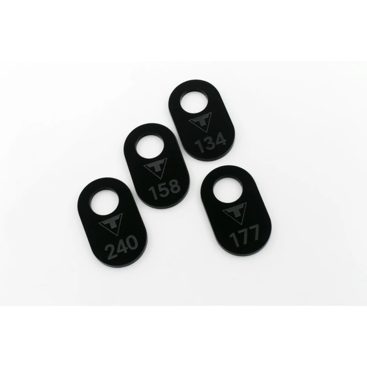 Locker Keychain - Black Acrylic - Size 30x50mm - BA030