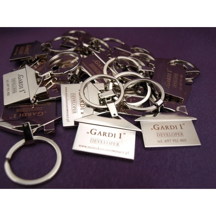 HOUSE KEYCHAIN - GLOSSY - for developer or real estate agency