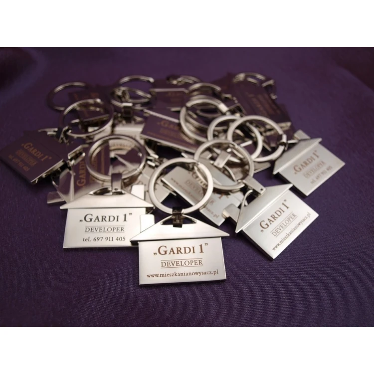 HOUSE KEYCHAIN - GLOSSY - for developer or real estate agency