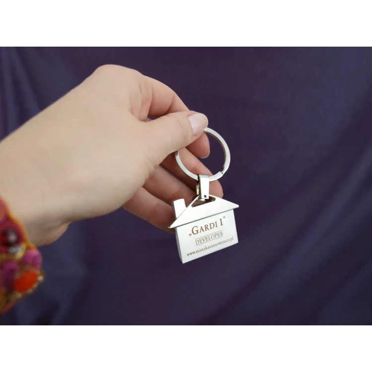 HOUSE KEYCHAIN - GLOSSY - for developer or real estate agency