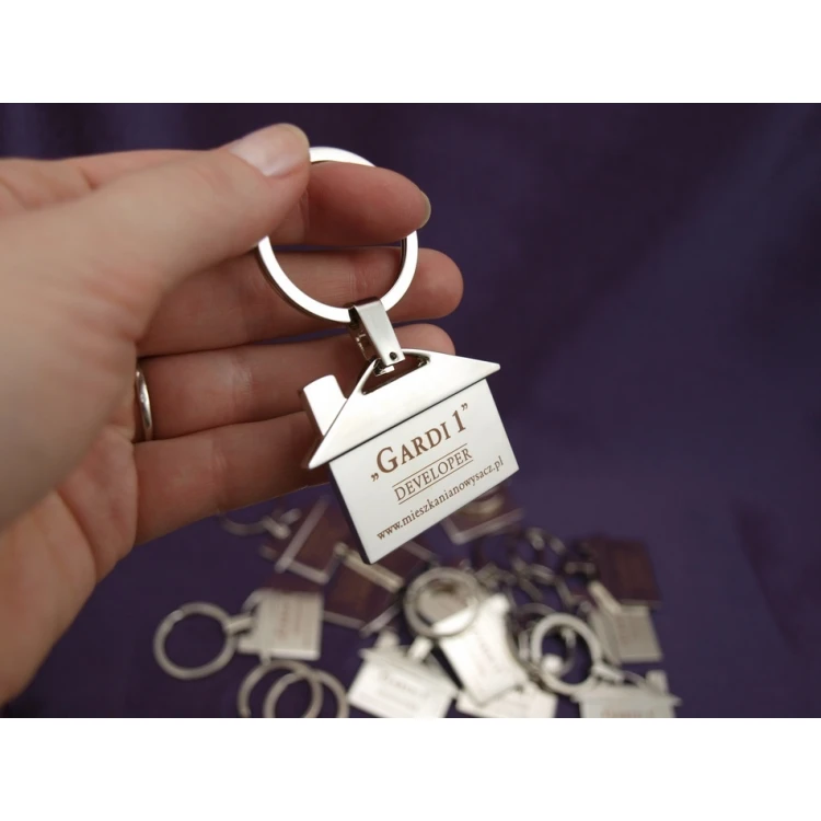 HOUSE KEYCHAIN - GLOSSY - for developer or real estate agency