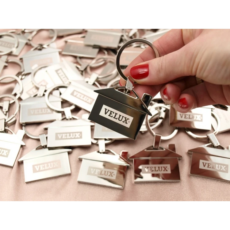HOUSE KEYCHAIN - GLOSSY - for developer or real estate agency