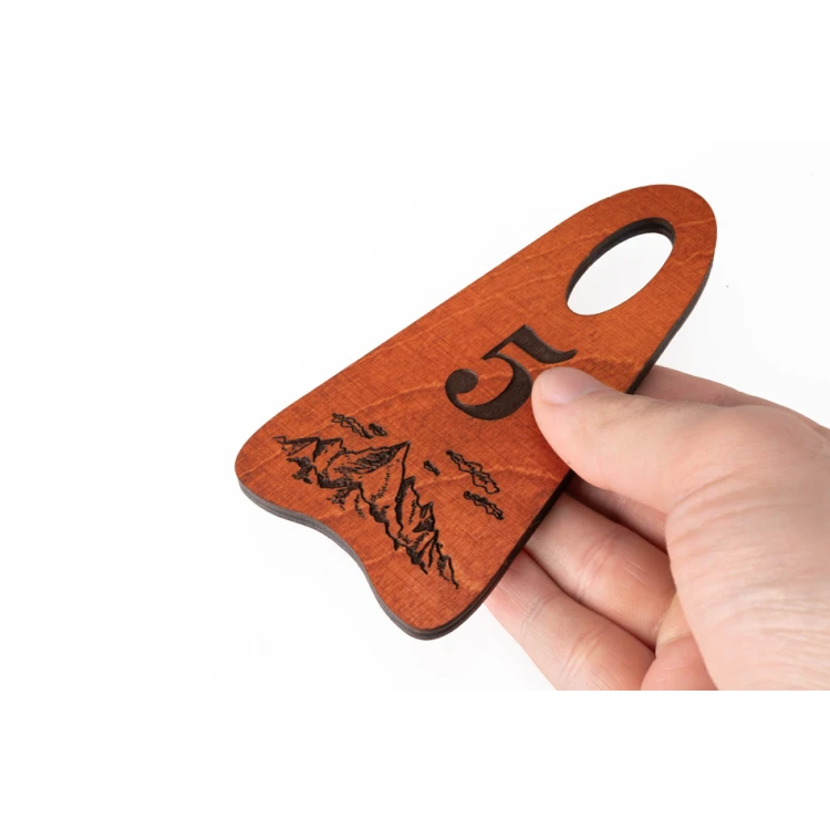 Wooden Keychain Bigbrel 1 - Orange Color Size 60x120mm - BD044