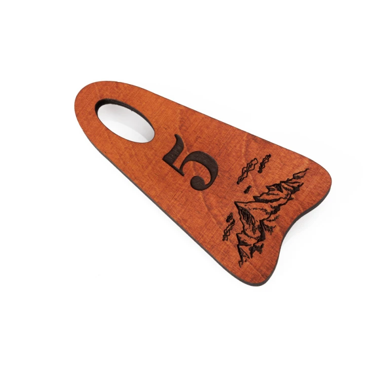 Wooden Keychain Bigbrel 1 - Orange Color Size 60x120mm - BD044