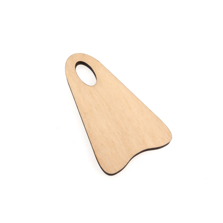 Wooden Keychain Bigbrel 2 - Natural Color - Size 60x120mm - BD077