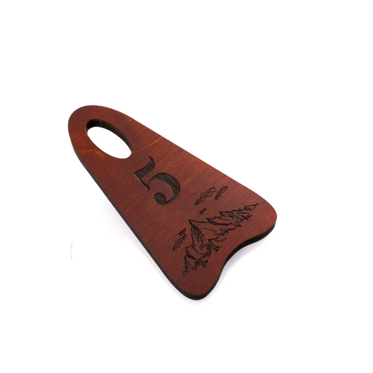 Wooden Keychain Bigbrel 4 - Light Walnut Color - Size 60x120mm - BD075