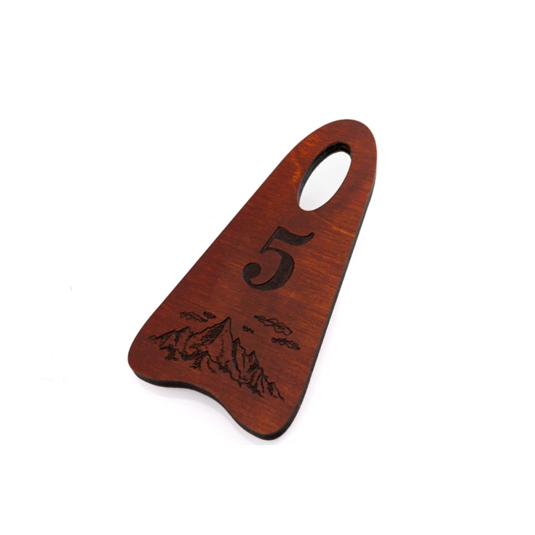 Wooden Keychain Bigbrel 4 - Light Walnut Color - Size 60x120mm - BD075