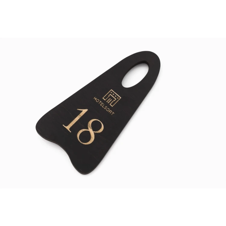 Wooden Keychain Bigbrel 5 - Wenge Color Size 60x120mm - BD027