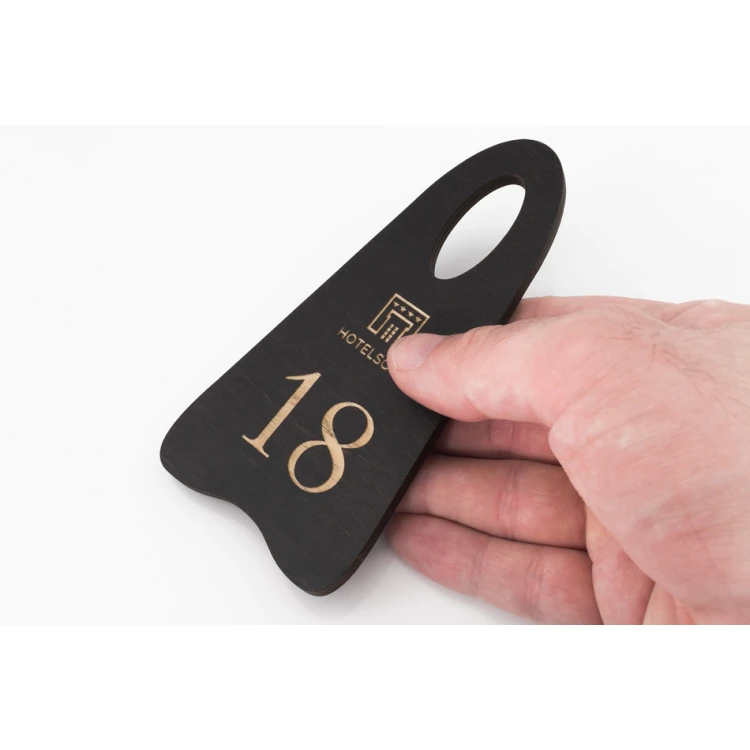 Wooden Keychain Bigbrel 5 - Wenge Color Size 60x120mm - BD027