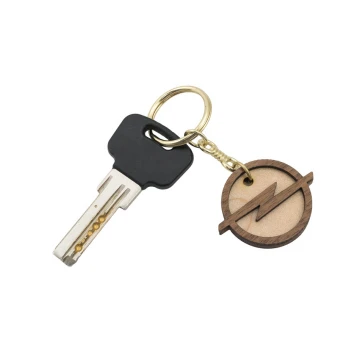 Wooden Keychain for Car Dealers - Solid Maple and Walnut - Timo 2