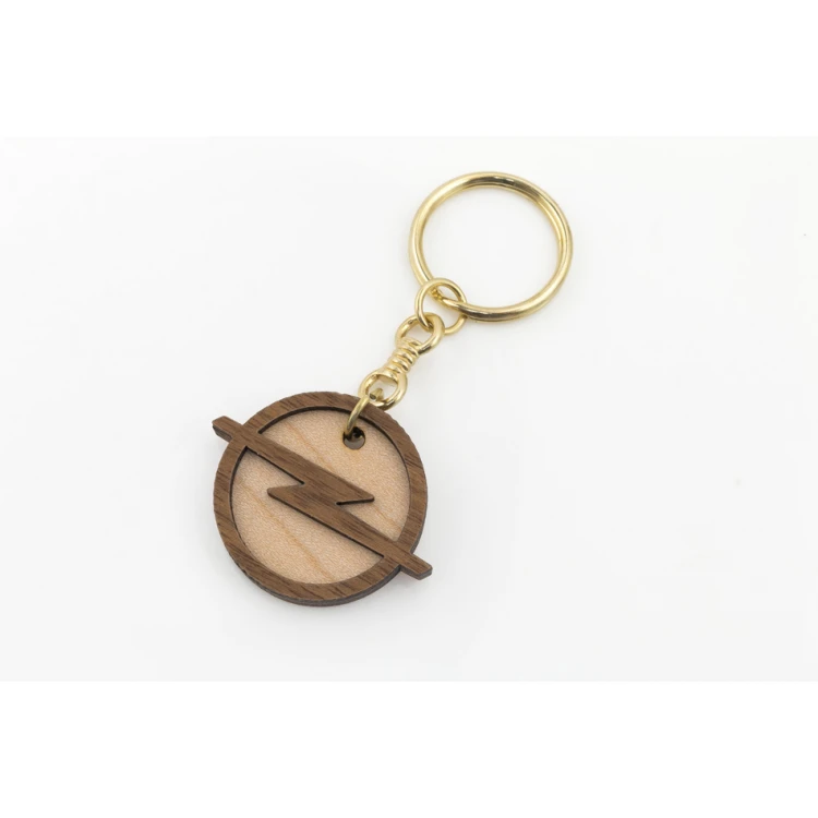 Wooden Keychain for Car Dealers - Solid Maple and Walnut - Timo 2