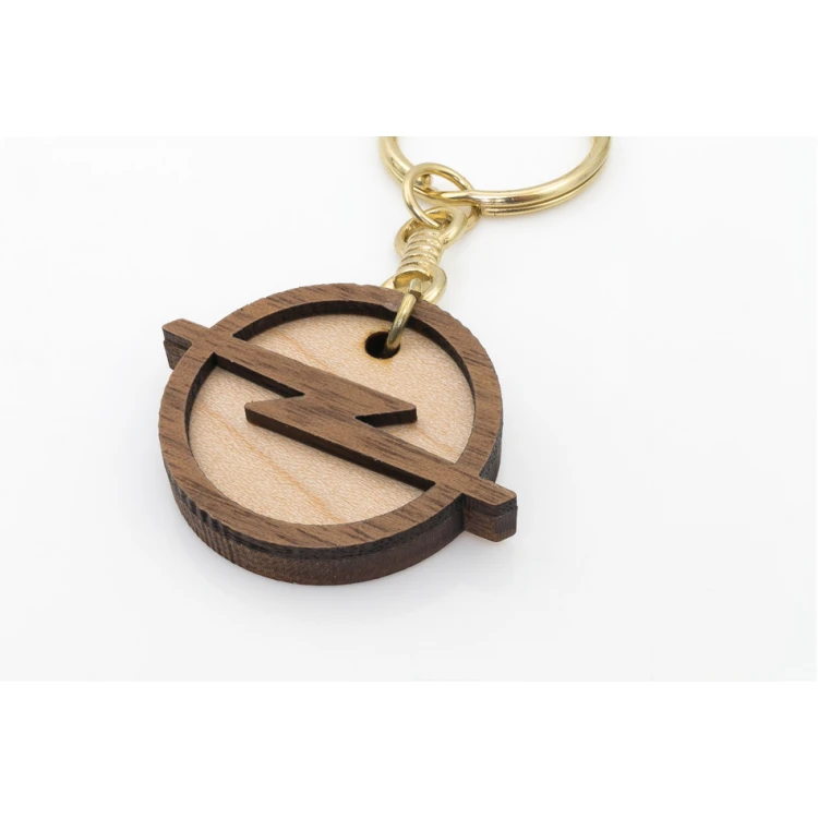Wooden Keychain for Car Dealers - Solid Maple and Walnut - Timo 2