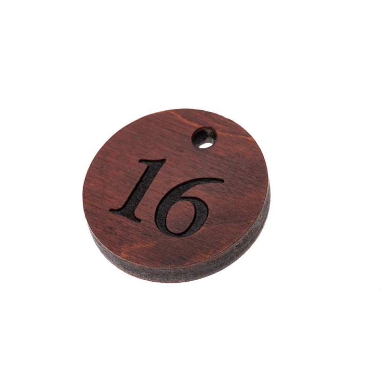Gregor 4 Wooden Keychain - Light Walnut Color - Dimensions 40x40mm - BD068