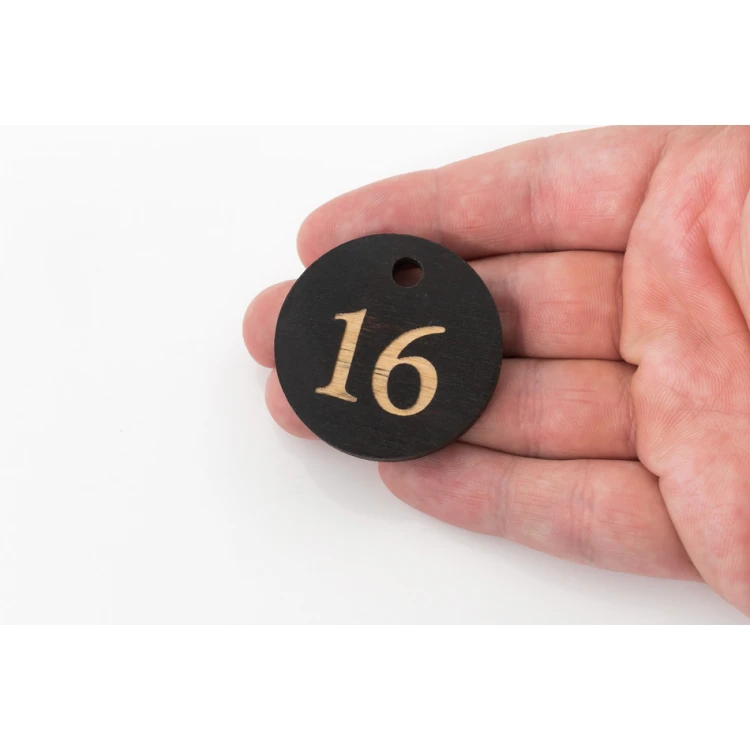 Wooden Keychain - GREGOR 5 Wenge color dim. 40x40mm - BD035