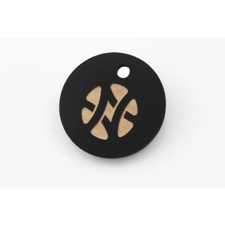 Wooden Keychain - GREGOR 5 Wenge color dim. 40x40mm - BD035
