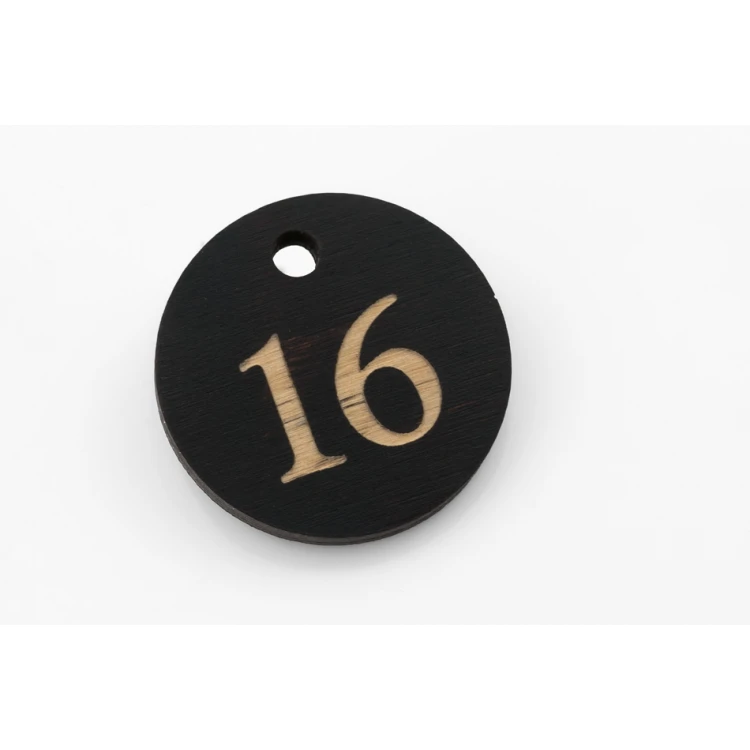 Wooden Keychain - GREGOR 5 Wenge color dim. 40x40mm - BD035