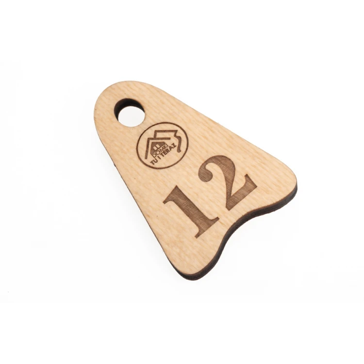 Ikar 1 Wooden Keychain - Natural Color - Size 80x50mm - BD080
