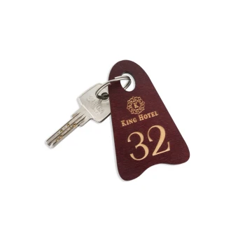 Ikar Wooden Keychain 3 color Dark Cherry dim. 80x50mm