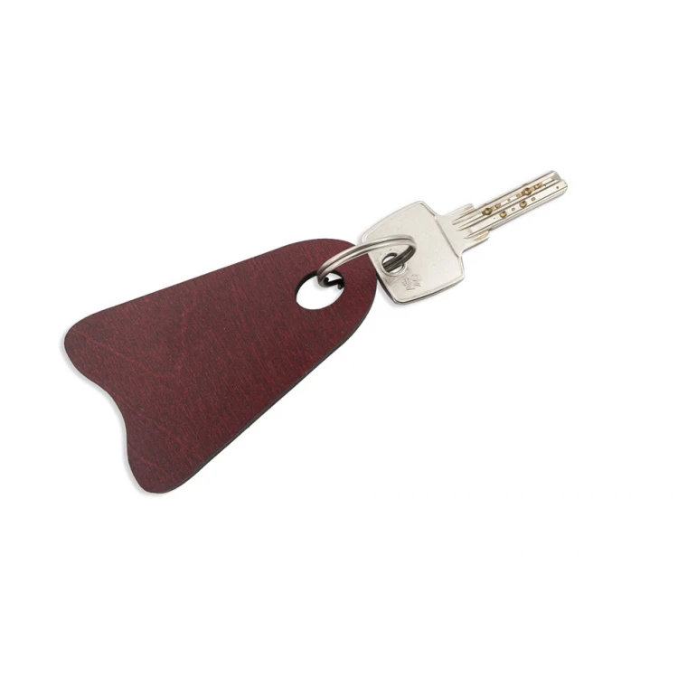 Ikar Wooden Keychain 3 color Dark Cherry dim. 80x50mm