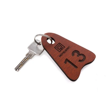Ikar Wooden Keychain 4 Color Light Walnut - dim. 80x50mm - BD069
