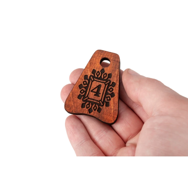 Wooden Keychain - Jaś 1 color orange dim. 50x38mm - BD042