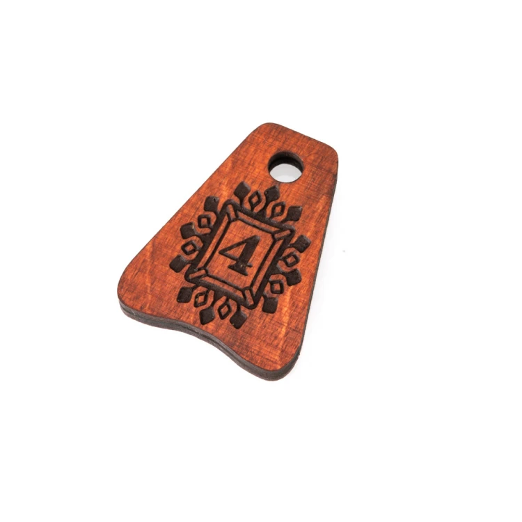 Wooden Keychain - Jaś 1 color orange dim. 50x38mm - BD042